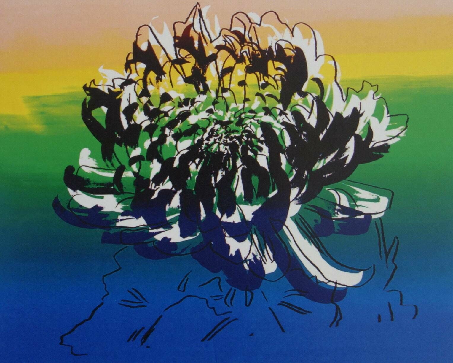 Fine Pop Art Edition Trial Print – Flower, Andy Warhol, Signed & Stamped With Estate Stamp photo furniture