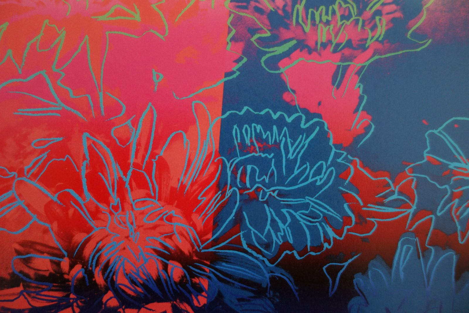 Fine Pop Art Edition Trial Print – Flowers, Andy Warhol, Signed & Stamped With Estate Stamp photo for sale