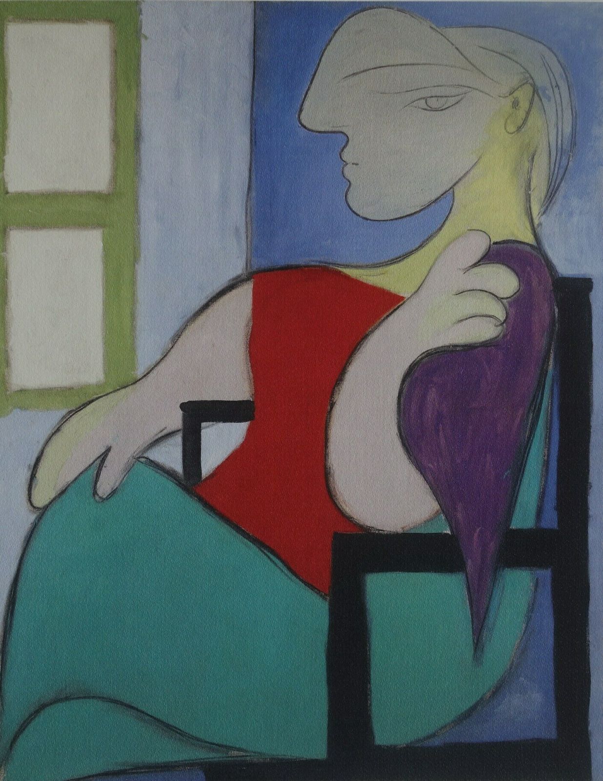 Fine Cubist Limited Edition Print   Portrait Of A Woman, Pablo Picasso, Hand Signed & Numbered photo furniture
