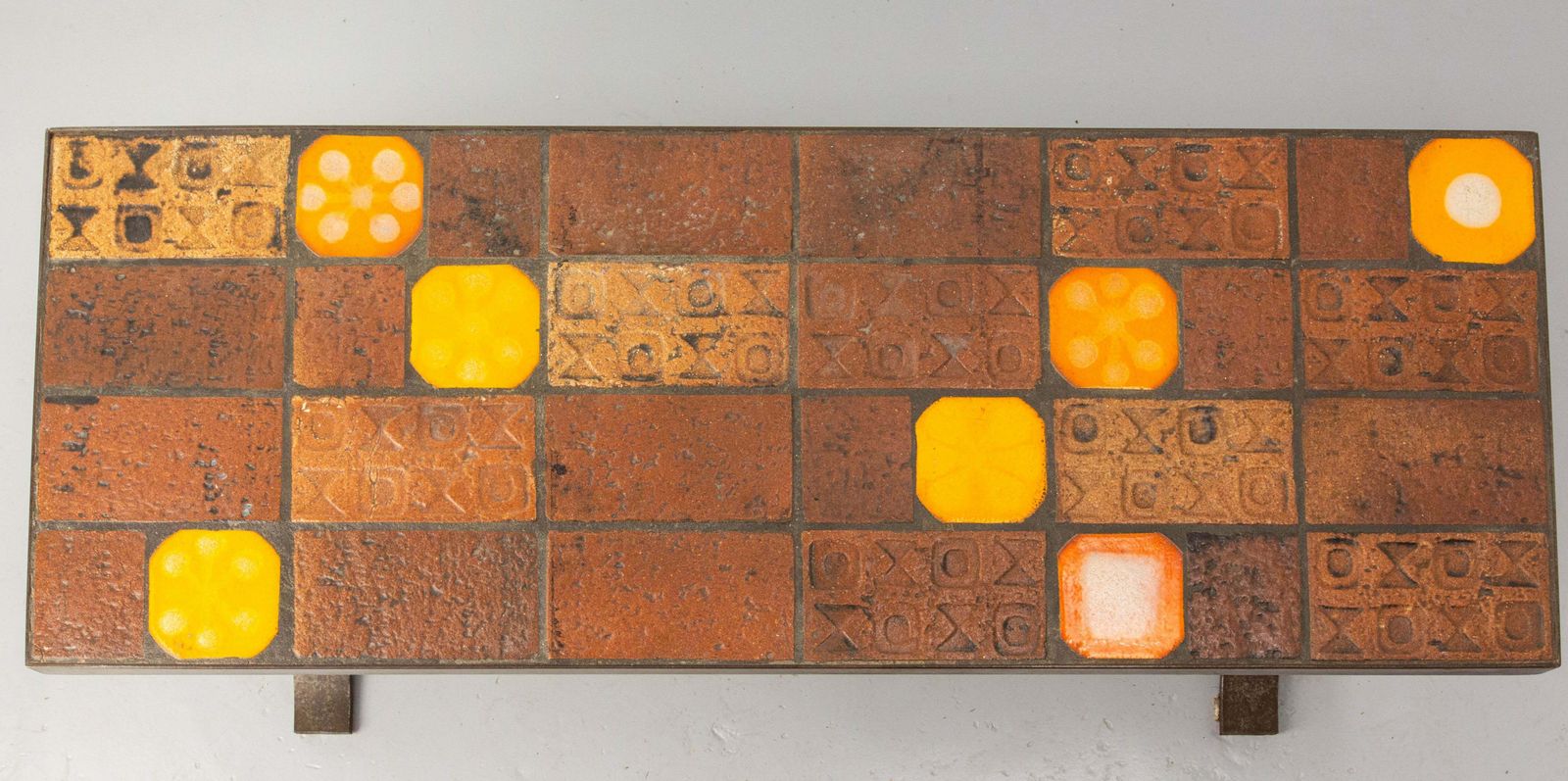 photo furniture French Coffee Table With Glazed Ceramics In The St Of Roger Capron, Circa 1960