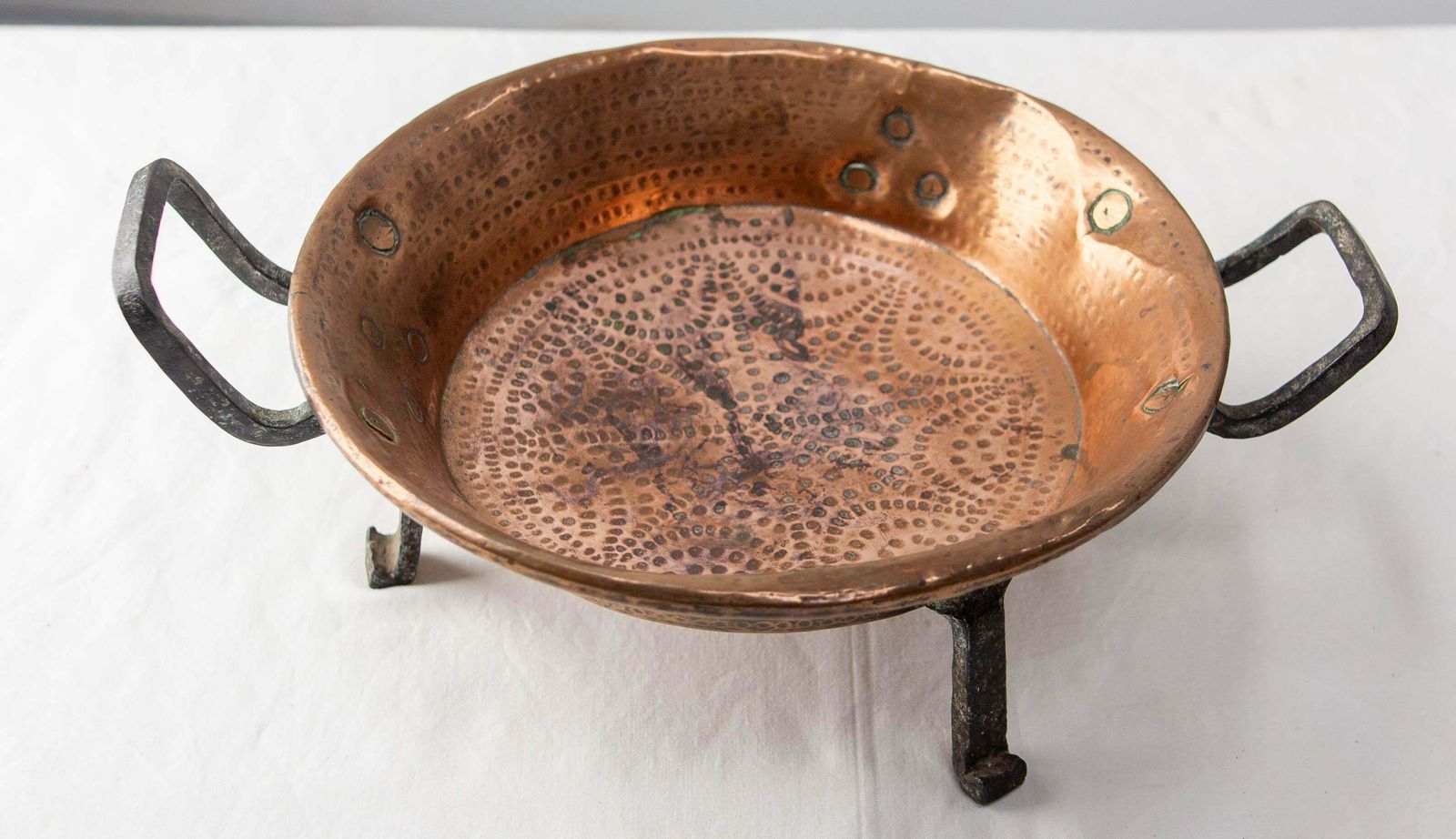 French Copper & Iron Centerpiece, 19th Century photo vinterior