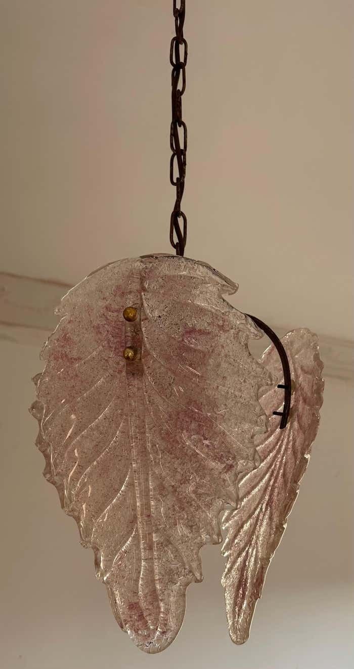 Gorgeous Murano Rose Bud Chandelier 1980's photo vinterior