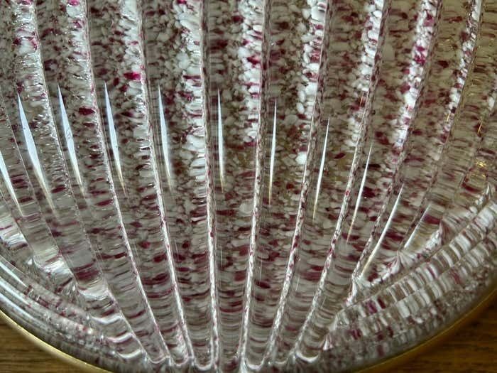 Pair Of Delicate Pink Murano Wall Sconces 1980's photo vinterior