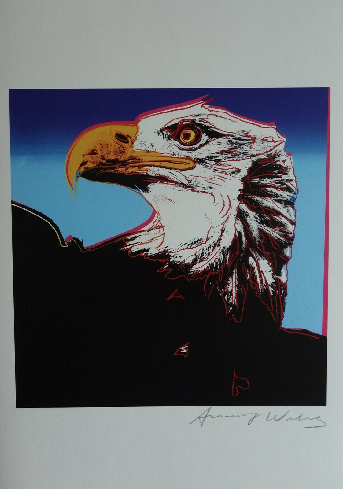 Fine Pop Art Limited Edition Print   Animal Series   Bald Eagle, Andy Warhol, Signed & Numbered photo vinterior
