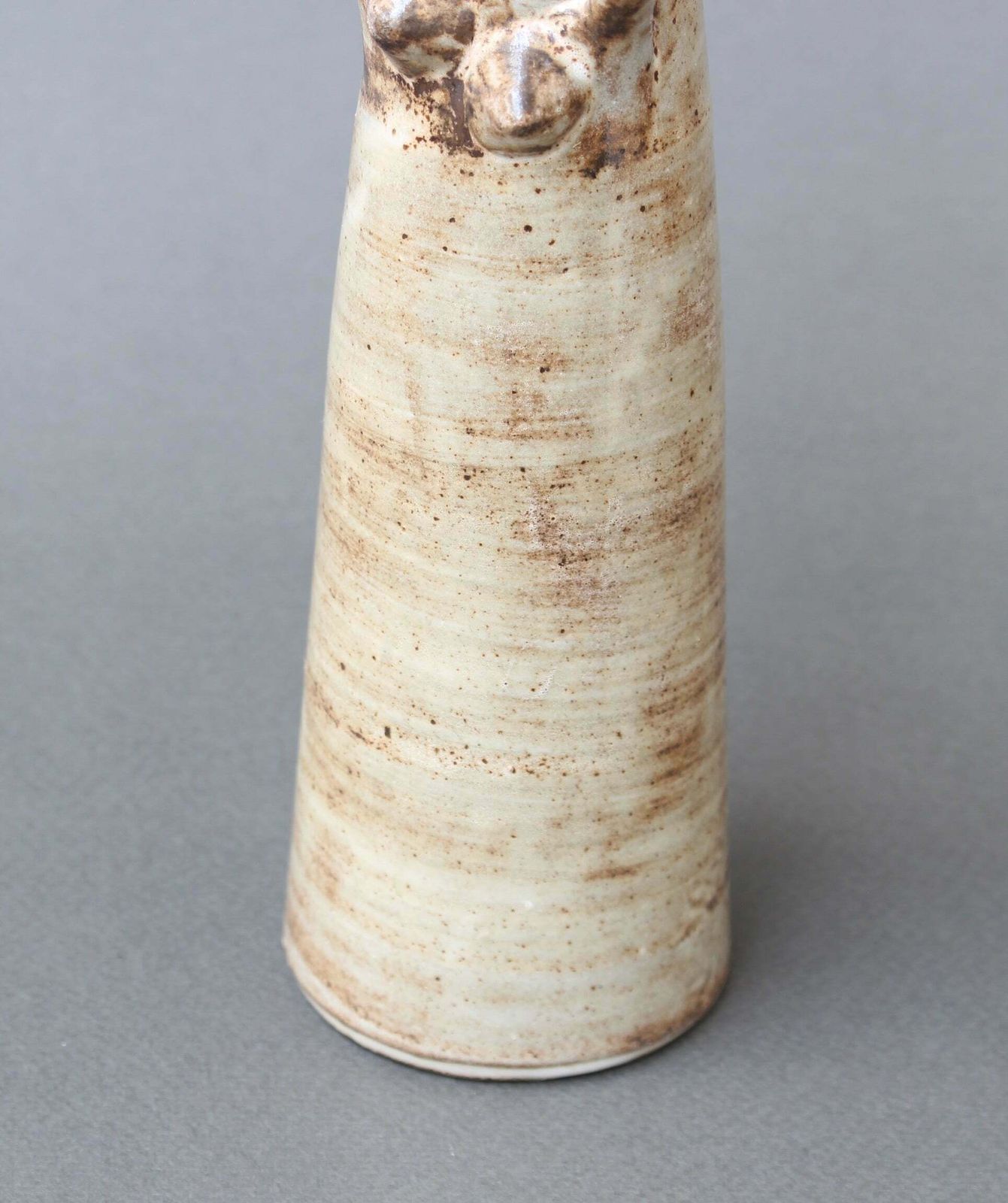 Home Decor French Glazed Ceramic Woman With Arms Raised By Jacques Pouchain (Circa 1960s) photo