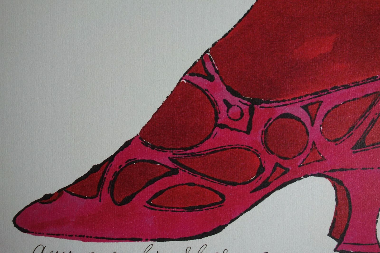 Fine Pop Art Limited Edition Illustration Print   Shoe, Andy Warhol, Signed & Stamped With Estate Stamp photo for sale