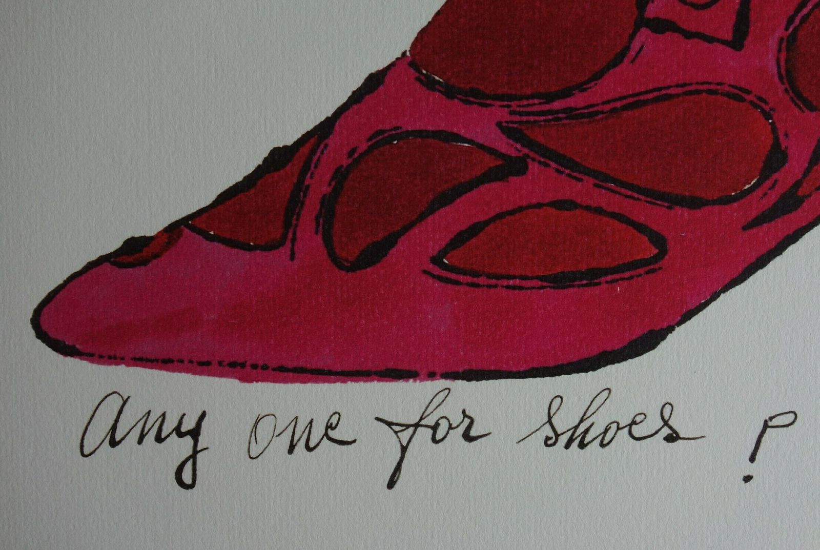 Fine Pop Art Limited Edition Illustration Print   Shoe, Andy Warhol, Signed & Stamped With Estate Stamp photo Art