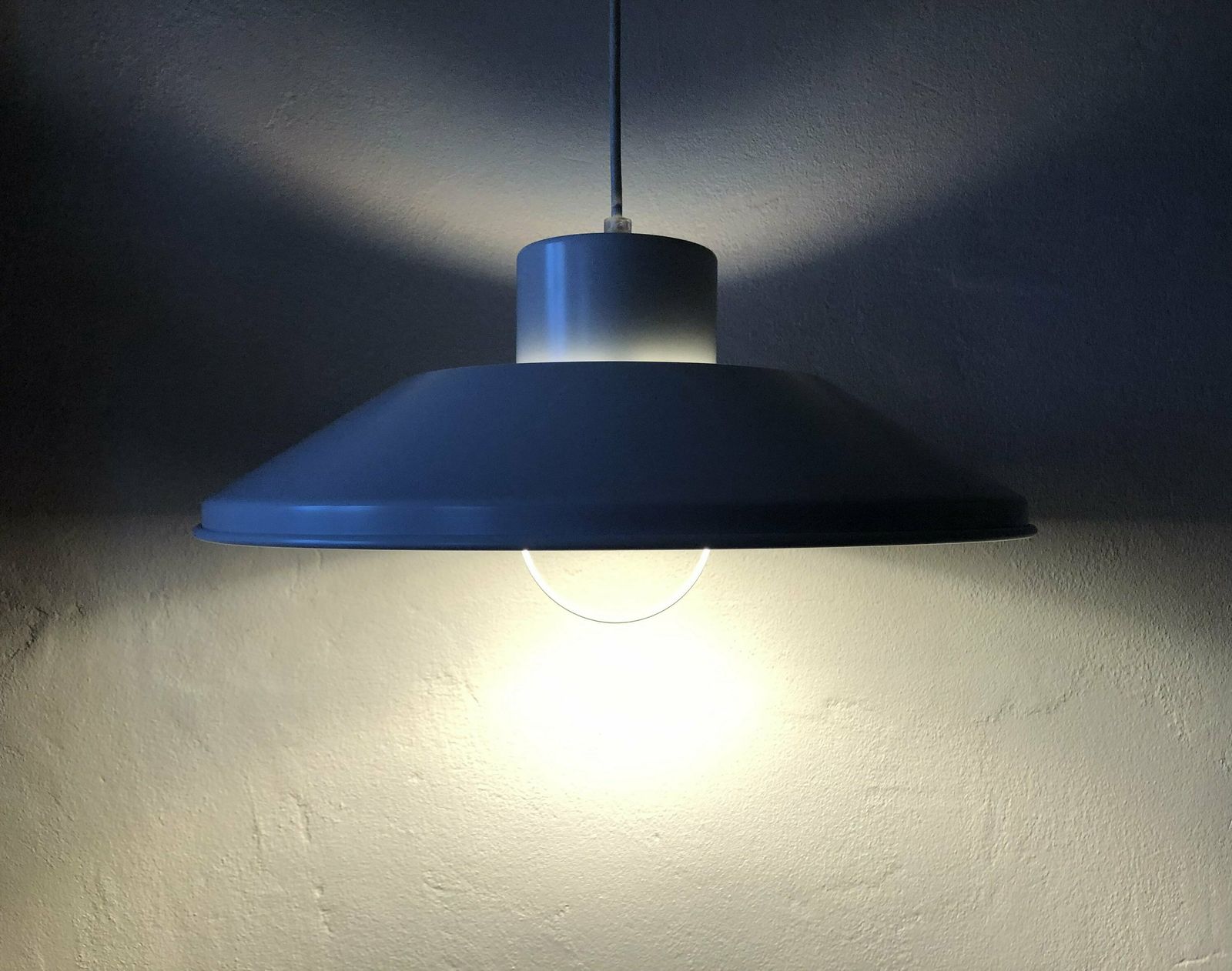 Danish Minimalist Mid Century Ceiling Lamp In White Metal With Elegant Details   Design From Vitrika photo 246.0