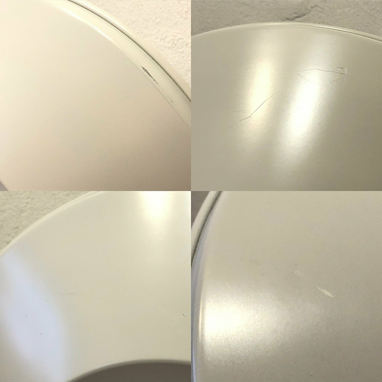 photo for sale Danish Minimalist Mid Century Ceiling Lamp In White Metal With Elegant Details   Design From Vitrika