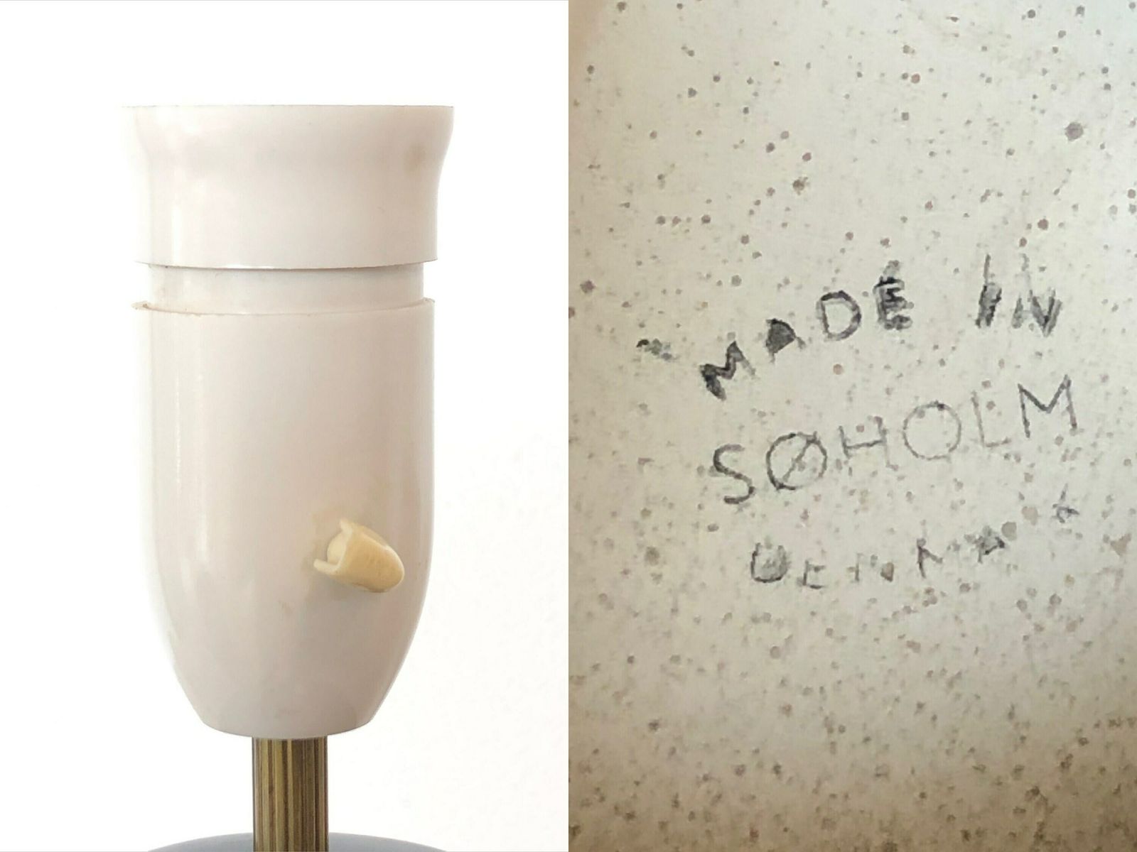 photo furniture Danish Mid Century Modern Ceramic Table Lamp With Green And Yellow Glaze And Gorgeous Ridges   Design By Søholm, Bornholm Denmark