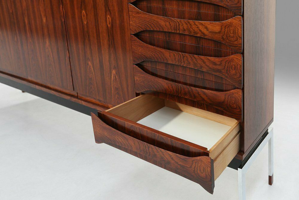 3356.0 Belgian Mid Century Rosewood Highboard, 1960s photo