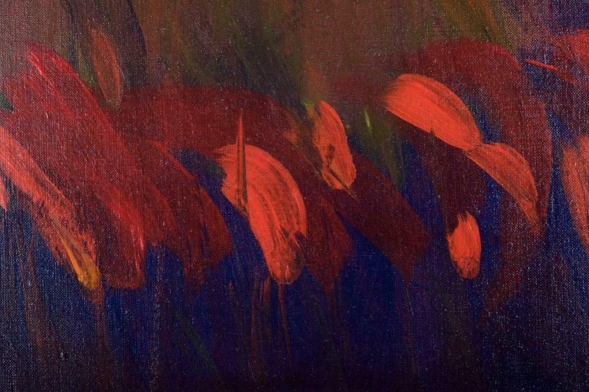 Monique Beucher, French Artist. Gouache On Canvas. Abstract Composition. photo 638.0