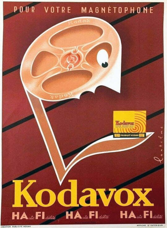 Kodak Kodavox Tape Original Vintage Poster