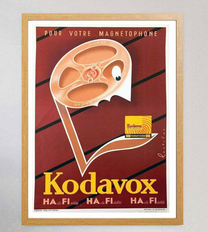 Kodak Kodavox Tape Original Vintage Poster photo Art