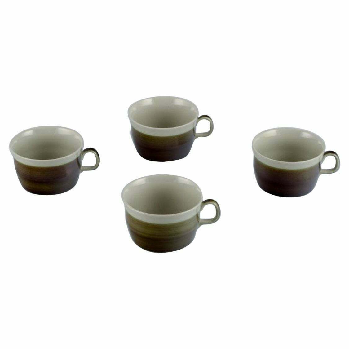 Marianne Westman For Rörstrand, "Maya" Set Of Four Coffee Cups In Stoneware