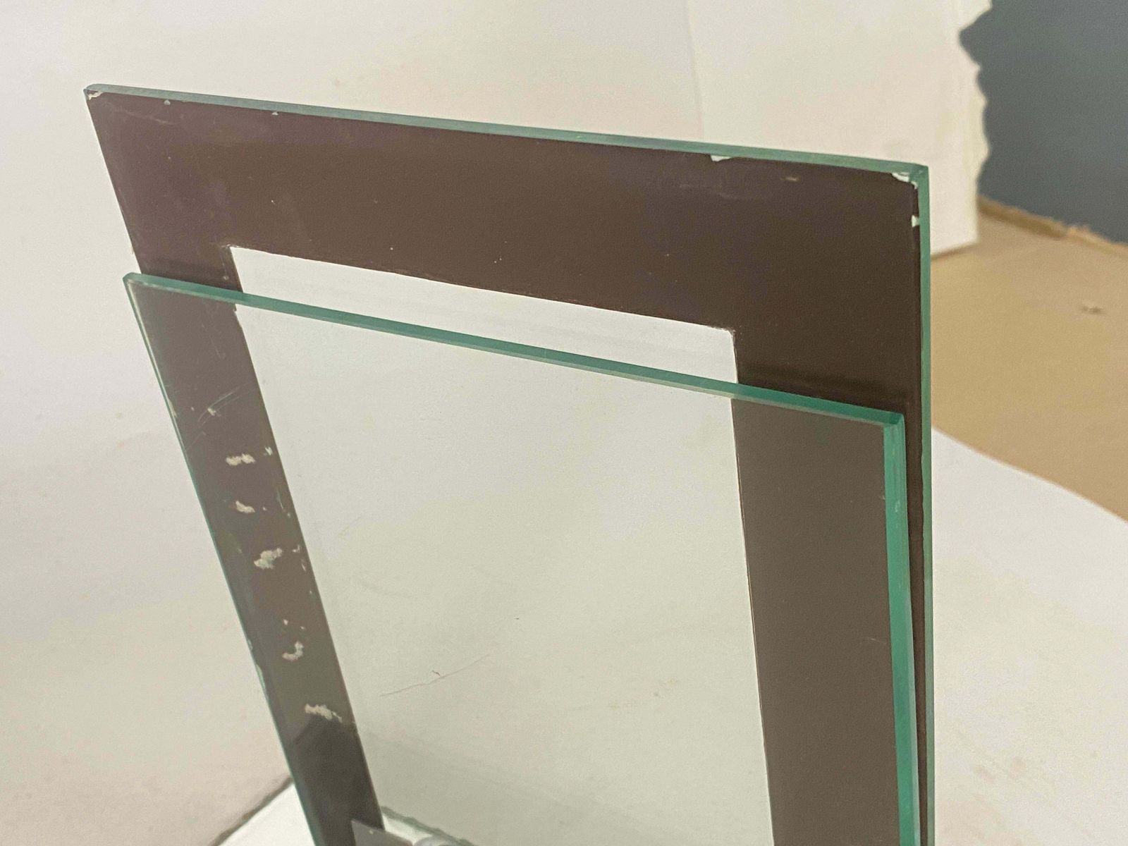 photo for sale Art Deco Picture Frame Saint Gobain Bevelded Mirror, France Circa 1935