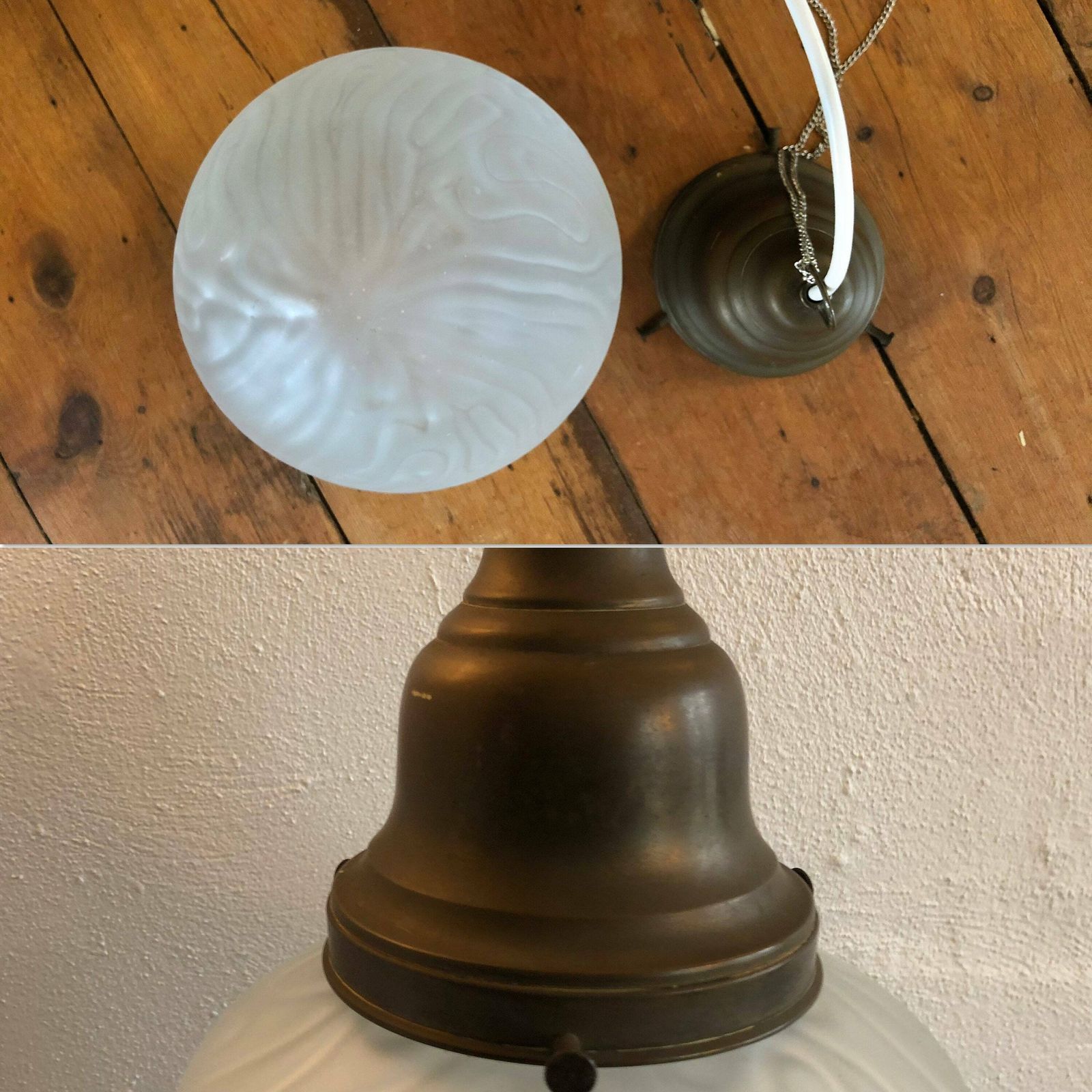 Mid Century Danish Art Deco Style Ceiling Lamp In White Frosted Glass With Organic Flower Pattern photo buy