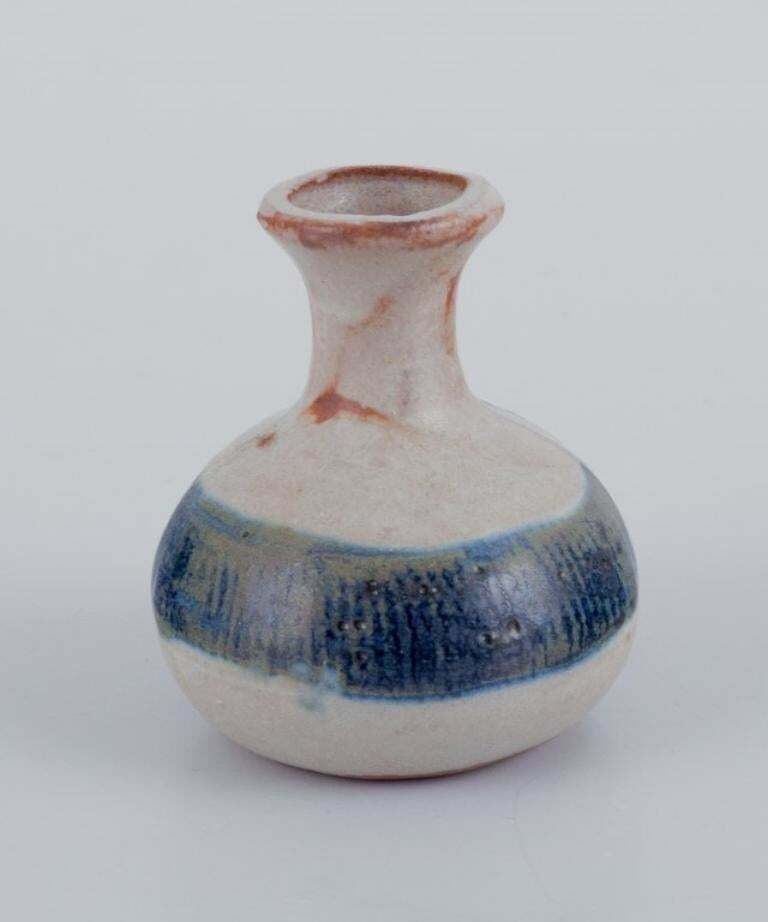 Stouby Keramik, Denmark. Collection Of Nine Miniature Ceramic Vases. photo 252.0