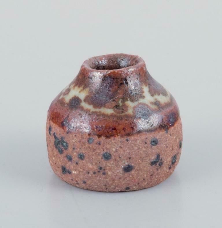 Stouby Keramik, Denmark. Collection Of Nine Miniature Ceramic Vases. photo buy