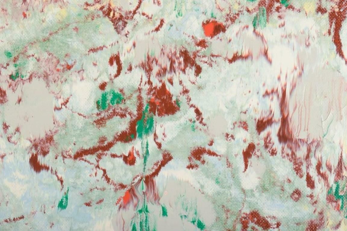 Birger Bia Peterson, Swedish Artist. Oil On Canvas. Abstract Composition. photo Art