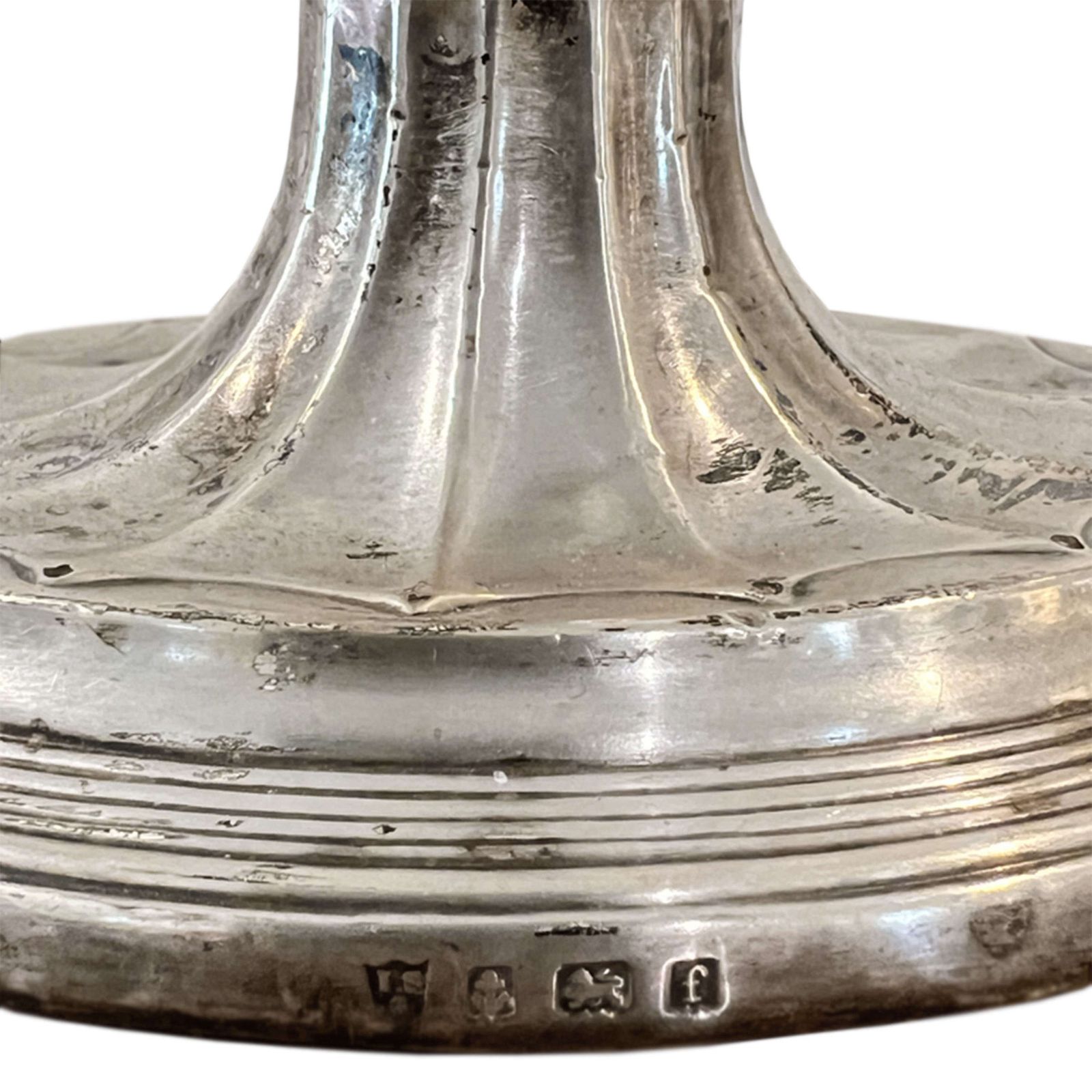 Pair Of English Silver Candlesticks, Hallmarked Birmingham 1901 photo furniture