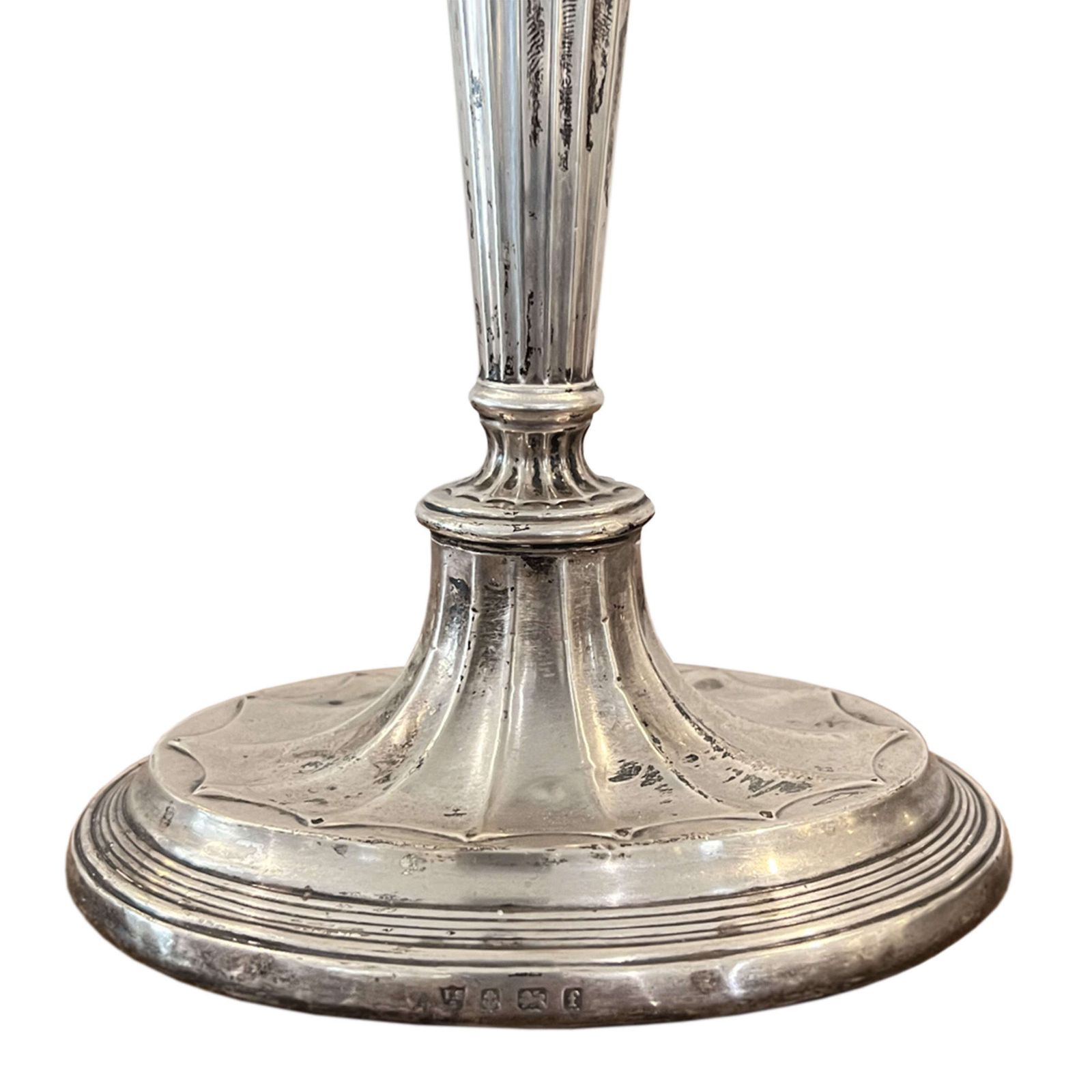 Pair Of English Silver Candlesticks, Hallmarked Birmingham 1901 photo for sale