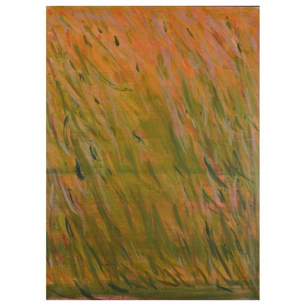 Monique Beucher, French Artist. Gouache On Canvas. Abstract Composition. 1988