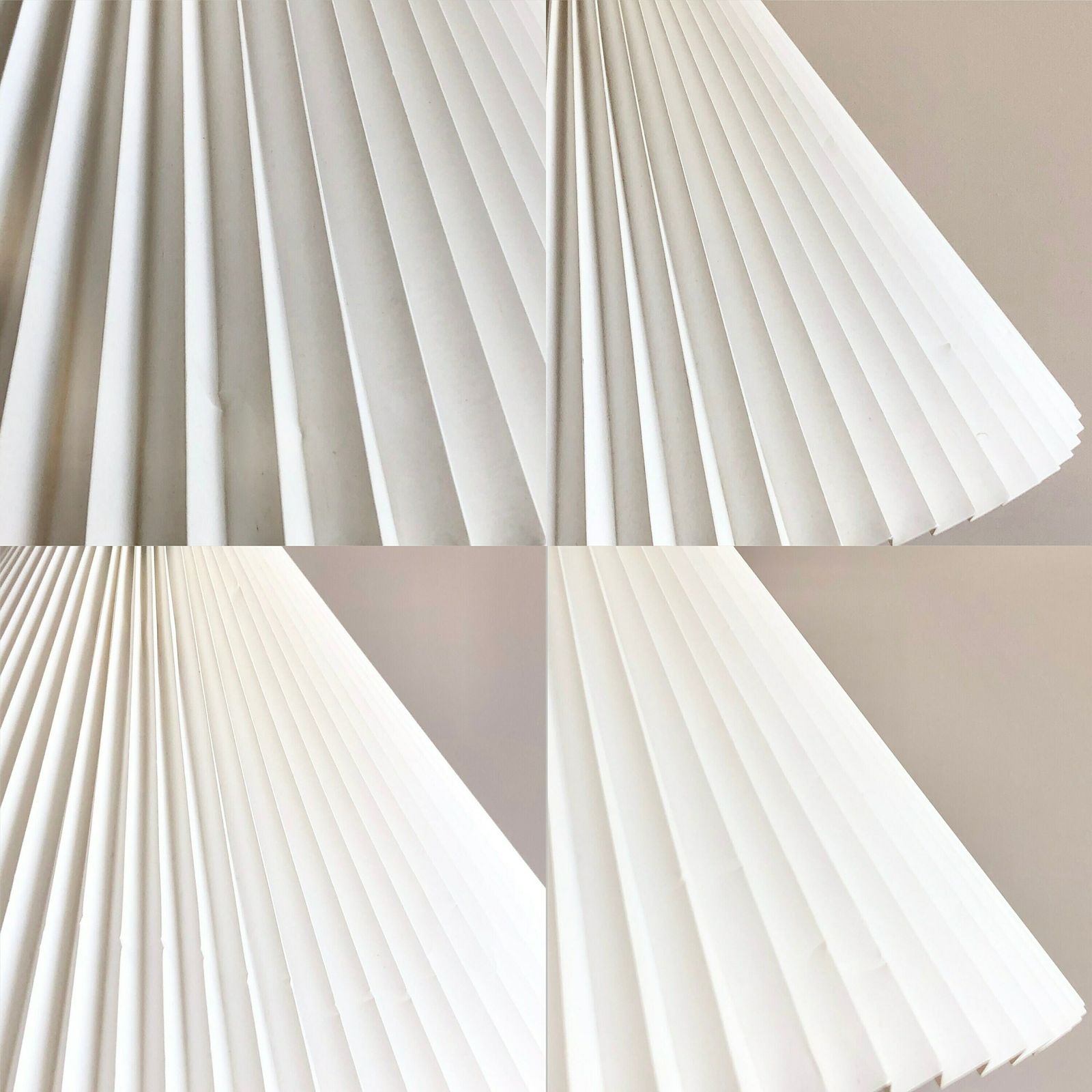 photo furniture Vintage Le Klint Original Danish Mid Century Modern Pleated Ceiling Lamp In White   Design By Tage Klint In 1945
