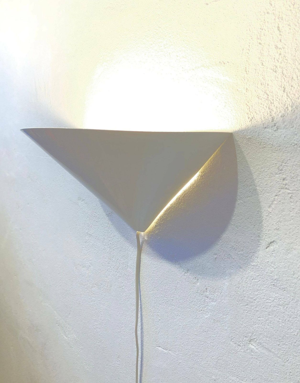 Vintage Ikea Minimalist Up Light Cone Shaped Wall Lamp In White From The 1980s   Design From Sweden photo buy