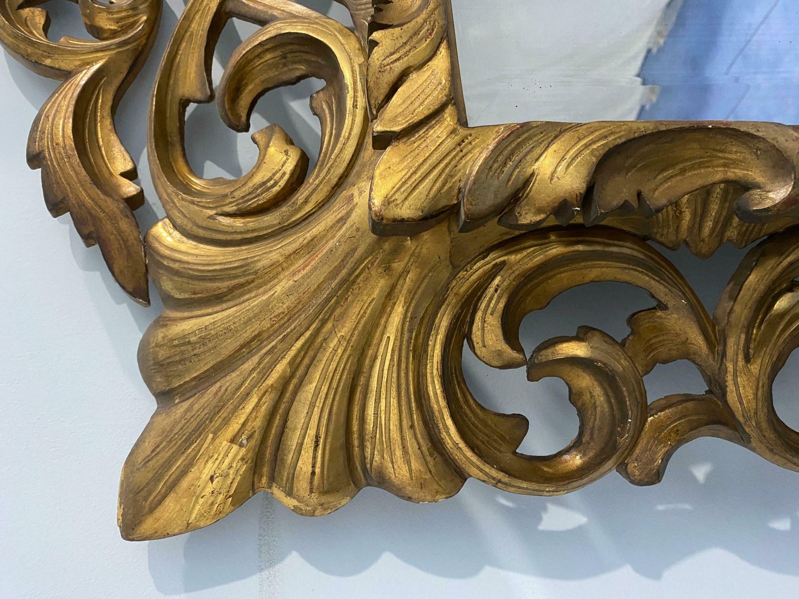 Antique French Gilded Gold Leaf Mirror From The Louis Philippe Era, 1850 photo vinterior