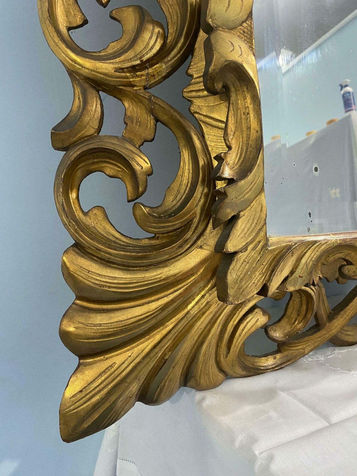 2486.0 Antique French Gilded Gold Leaf Mirror From The Louis Philippe Era, 1850 photo