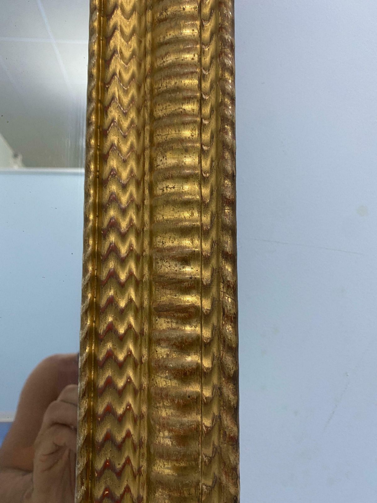 Antique French Gilded Gold Leaf Mirror Louis Philippe Era, 1850s photo 1332.0
