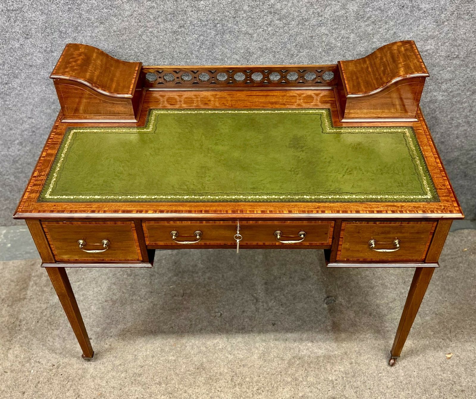 Good Quality Edwardian Mahogany And Inlaid Ladies Desk photo furniture