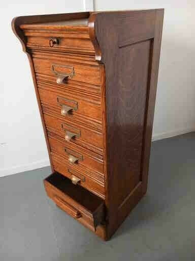 Oak Filing Cabinet, 1910s, Antique photo for sale