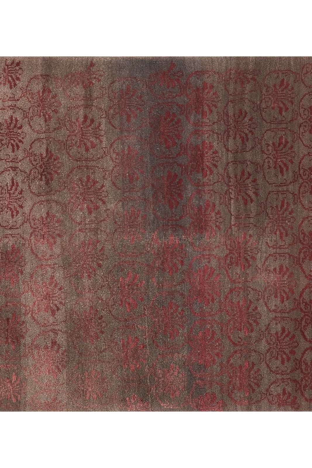 1960s Vintage Green Turkish Tulu Rug 4'2'' X 5'10'' photo for sale