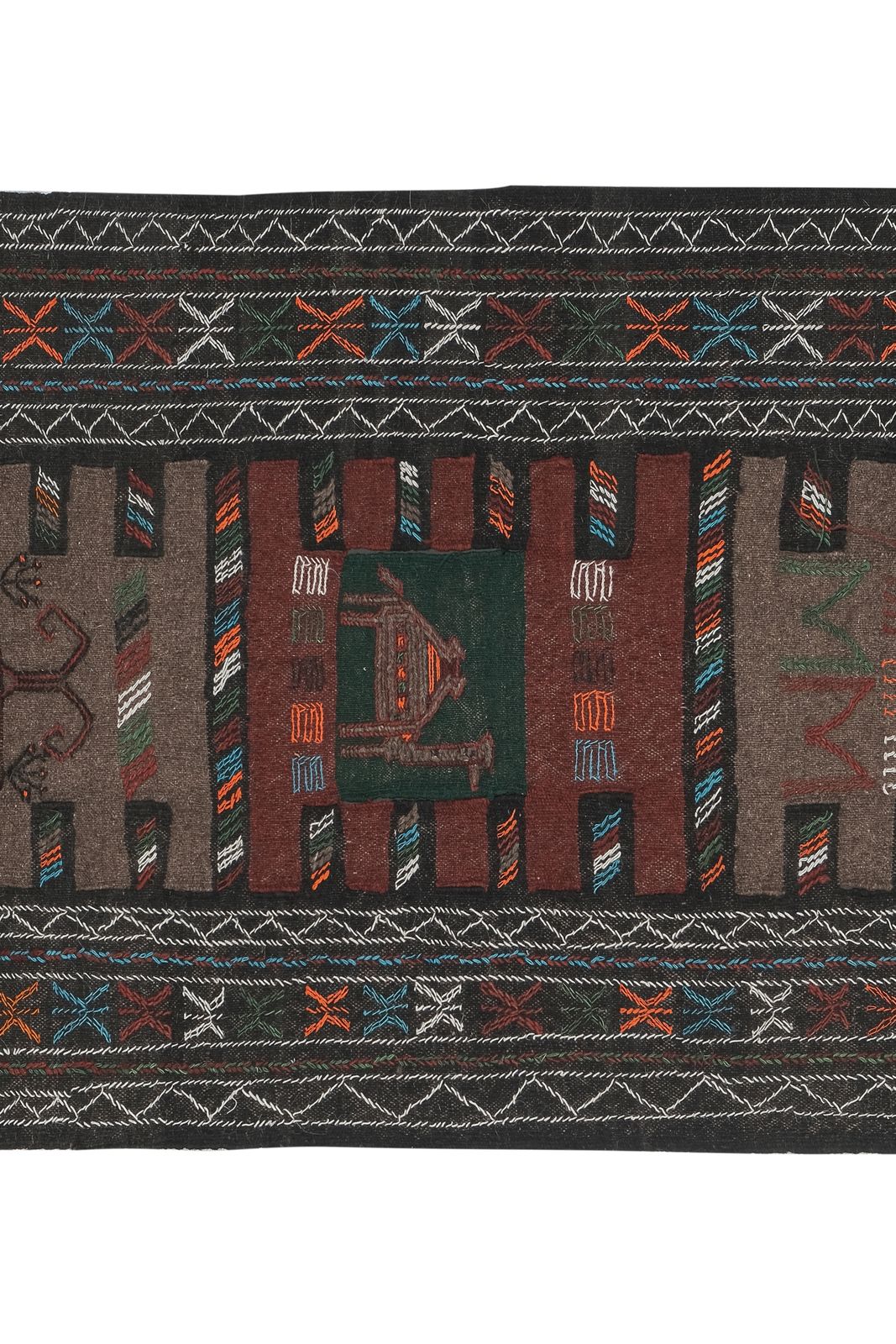1960s Vintage Animal Soumac Kilim Rug photo for sale