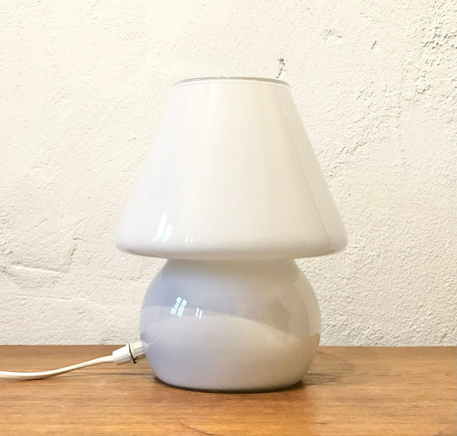 Scandinavian Vintage Mushroom Mid Century Table Lamp In Minimalist White Glass With Cozy Glow photo buy