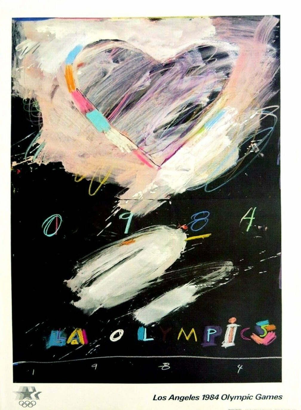 Original Vintage Poster 1984 Olympic Games Los Angeles   Raymond Saunders