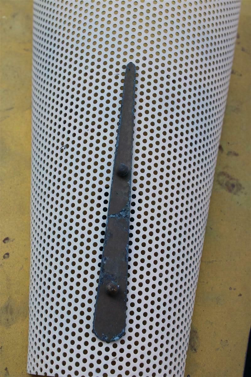 photo furniture Pair Of French Mid Century Wall Lamps In Brass And Perforated Metal