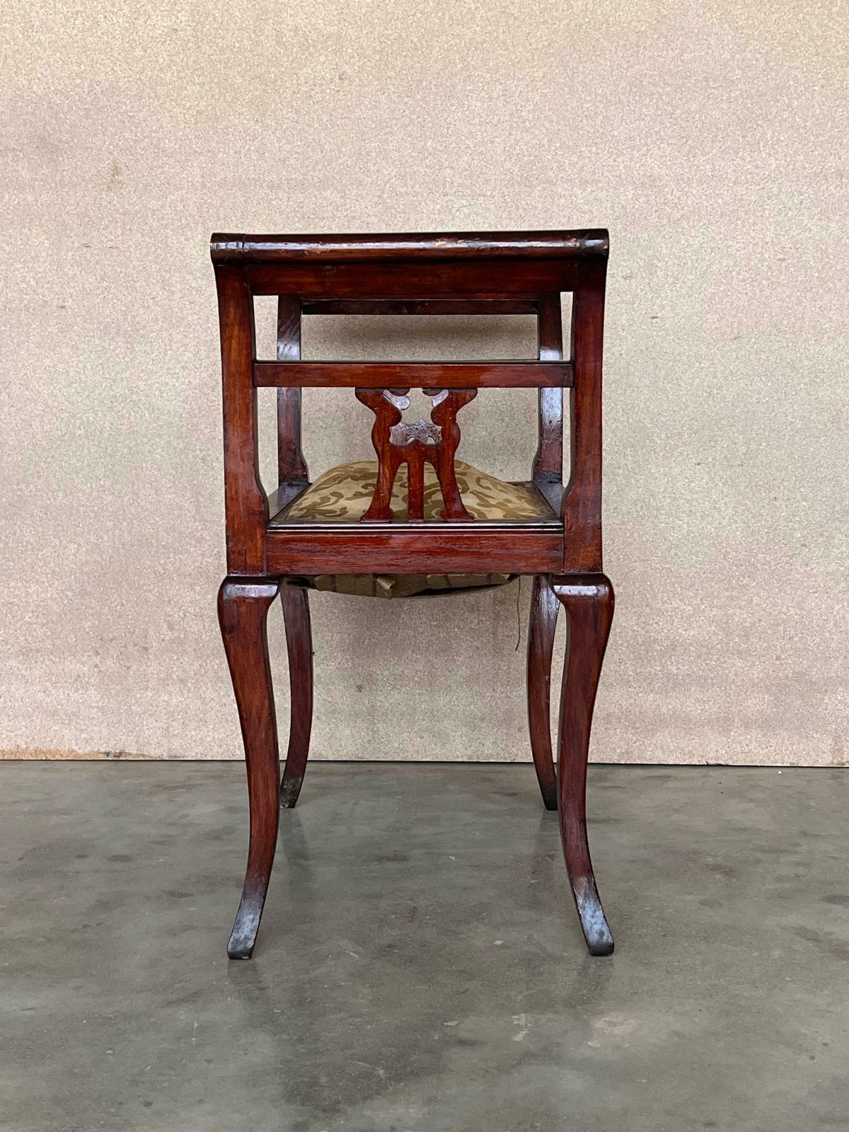 Set Of 19th Century Carved Mahogany Chippendale Window Seats / Benches photo vintage