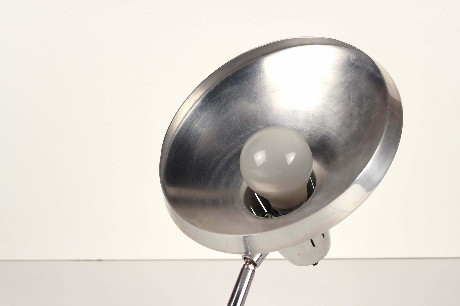Chrome And Aluminium Fase Desk Lamp Modelos Patentados Madrid Espana photo for sale