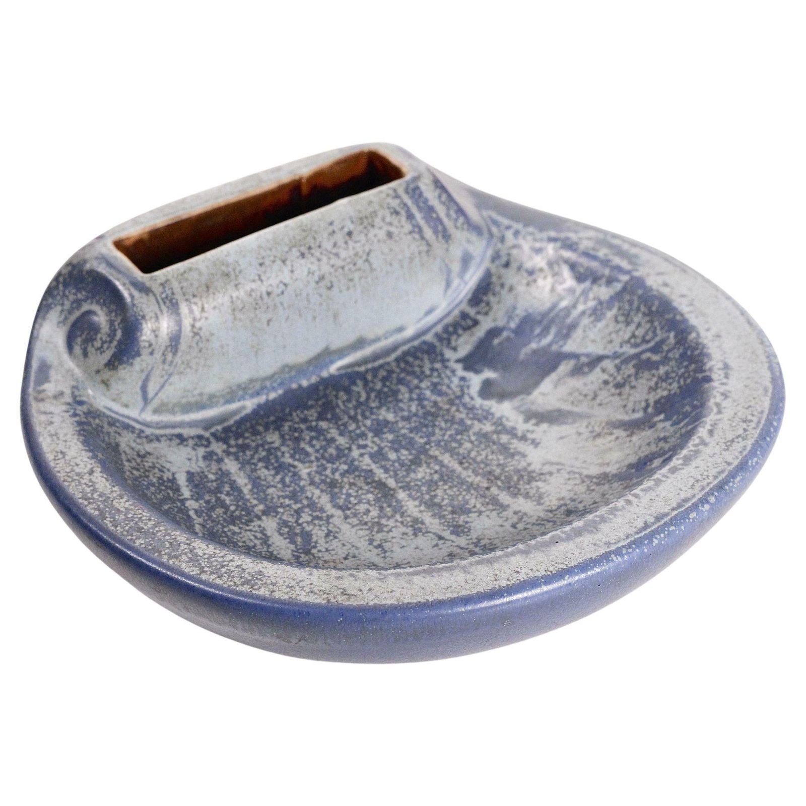 A Large Blue Ashtray By Rörstrand, Sweden, 1950s. Designed By Gunnar Nylund