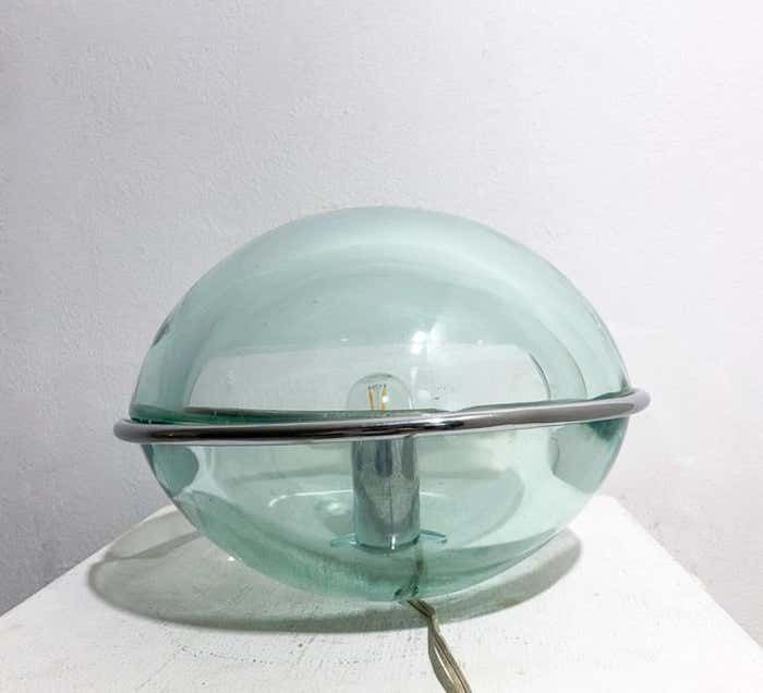Mid Century Modern Table Lamp, Italy, 1970s   In The Style Of Fontana Arte photo furniture