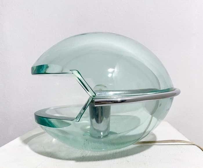 Mid Century Modern Table Lamp, Italy, 1970s   In The Style Of Fontana Arte photo 1996.0