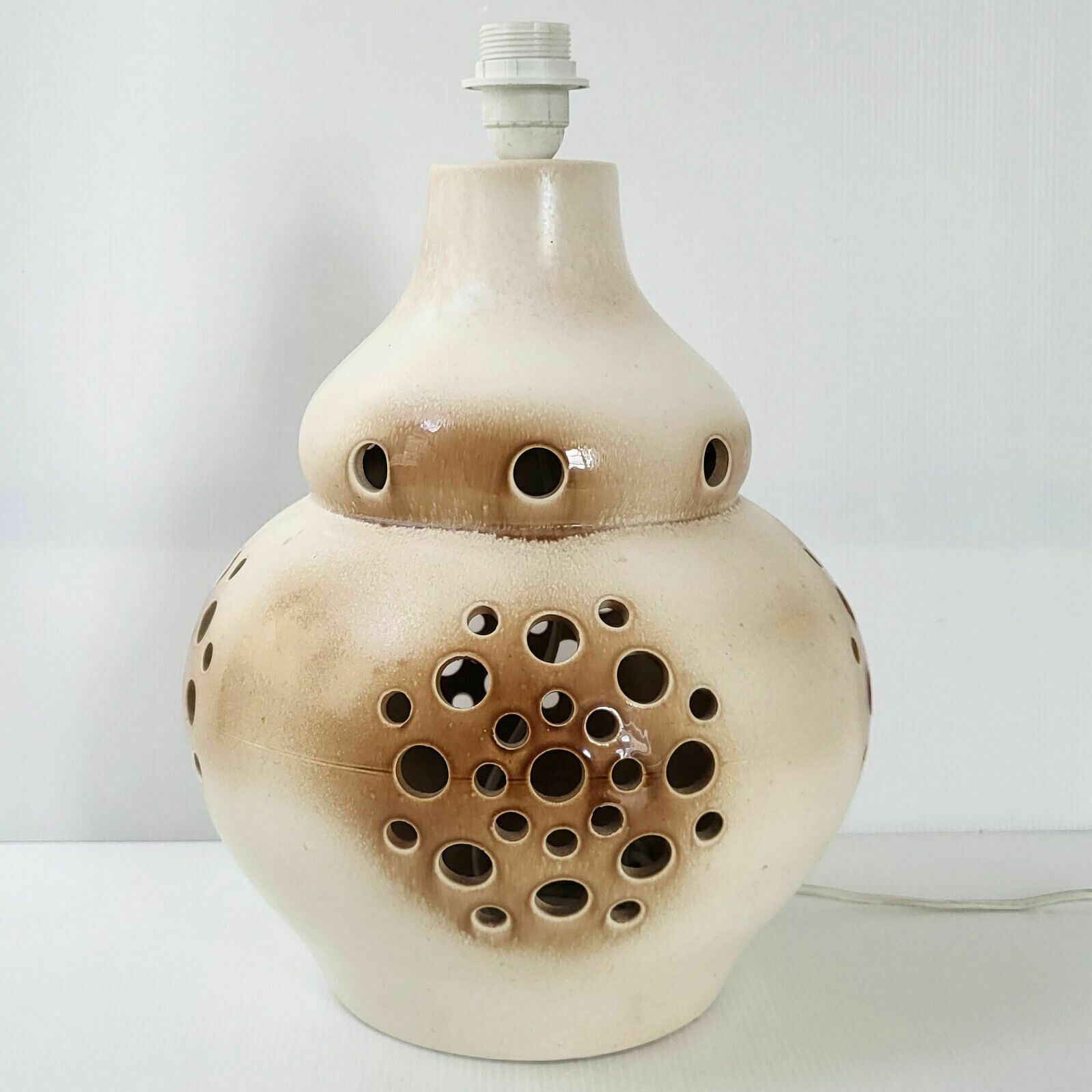 Vintage Table Lamp 1970 Ceramic Dlg Georges Pelletier Accolay 70s 1970s