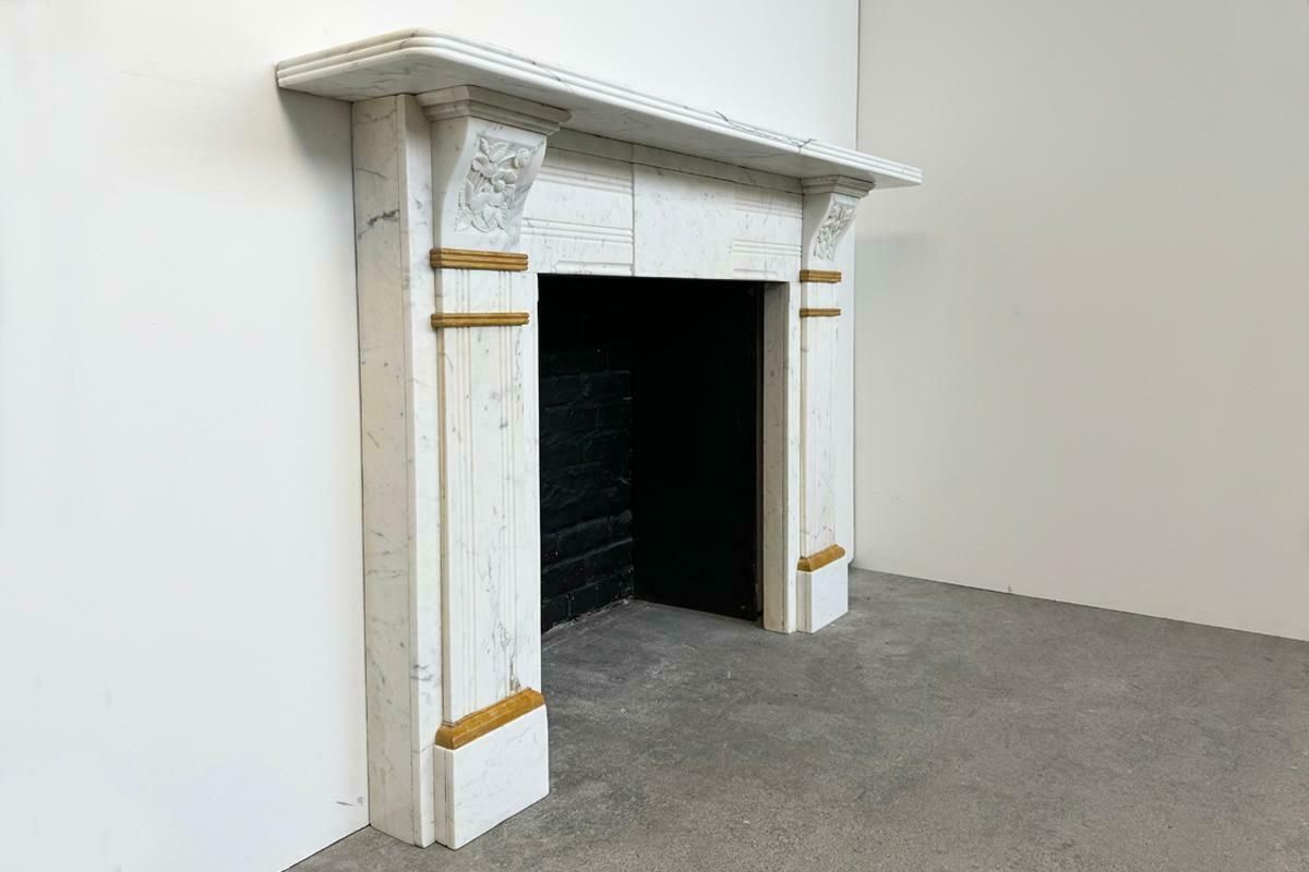 Antique Victorian Statuary Marble Fireplace Surround photo Home Fixtures