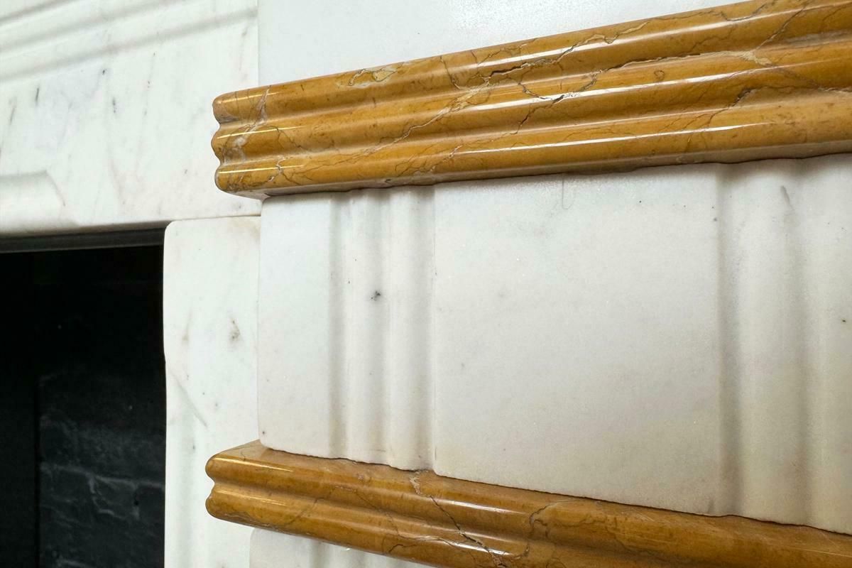 6800.0 Antique Victorian Statuary Marble Fireplace Surround photo