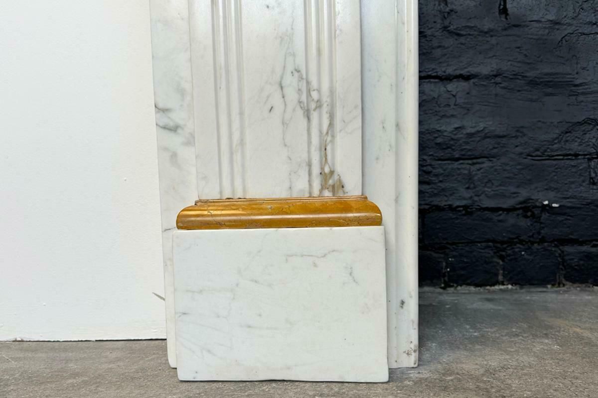 photo vinterior Antique Victorian Statuary Marble Fireplace Surround