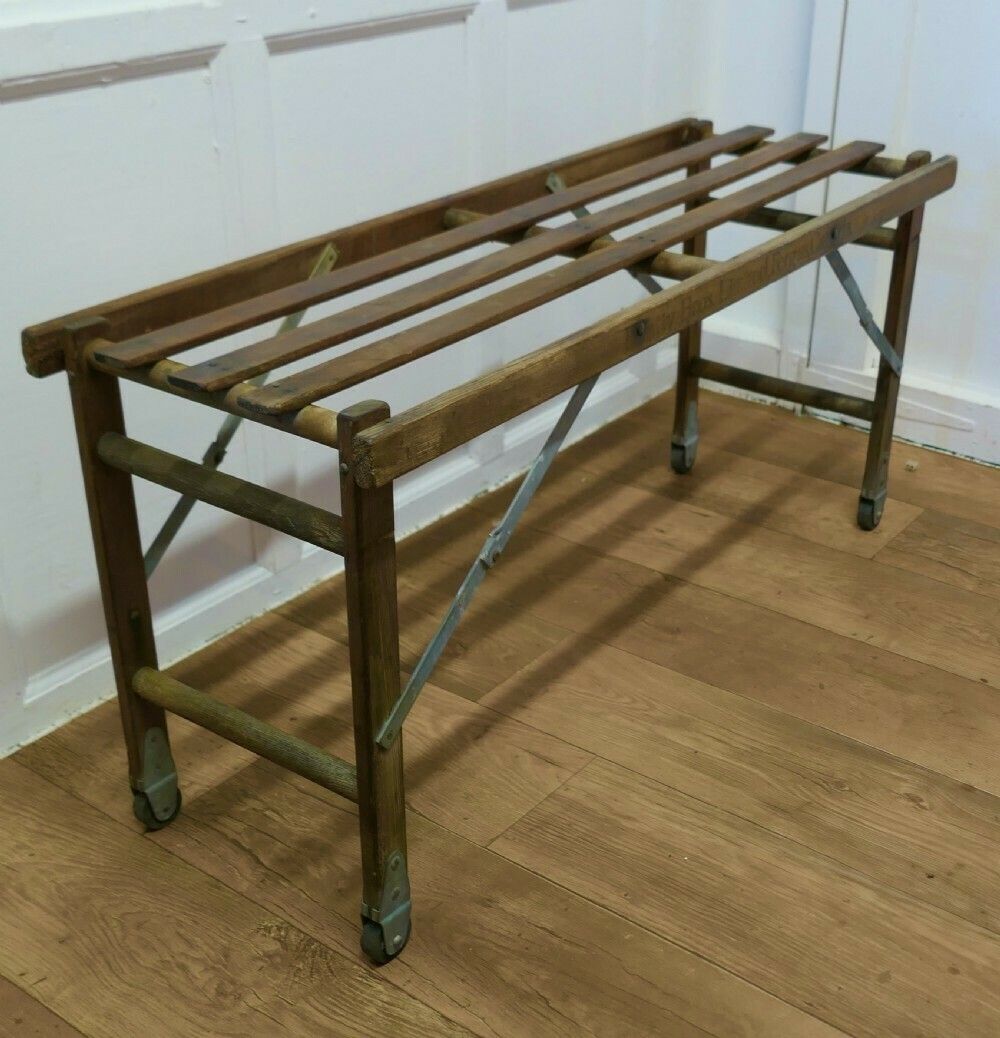 French Canadian Folding Laundry Trolley, Luggage Rack photo for sale