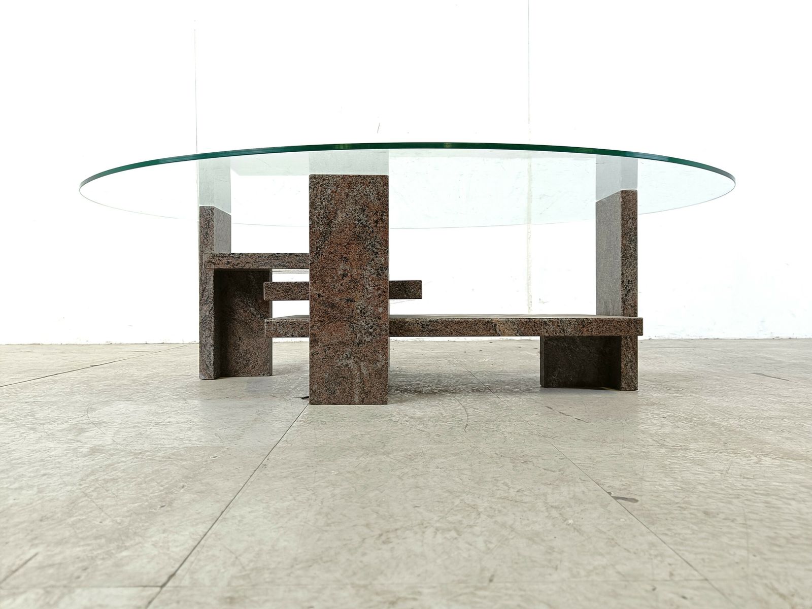 Vintage Granite Coffee Table By Willy Ballez, 1970s photo buy